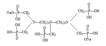 雙1，6-亞己基三胺五甲叉膦酸鈉（BHMTPh•PN）結(jié)構(gòu)式